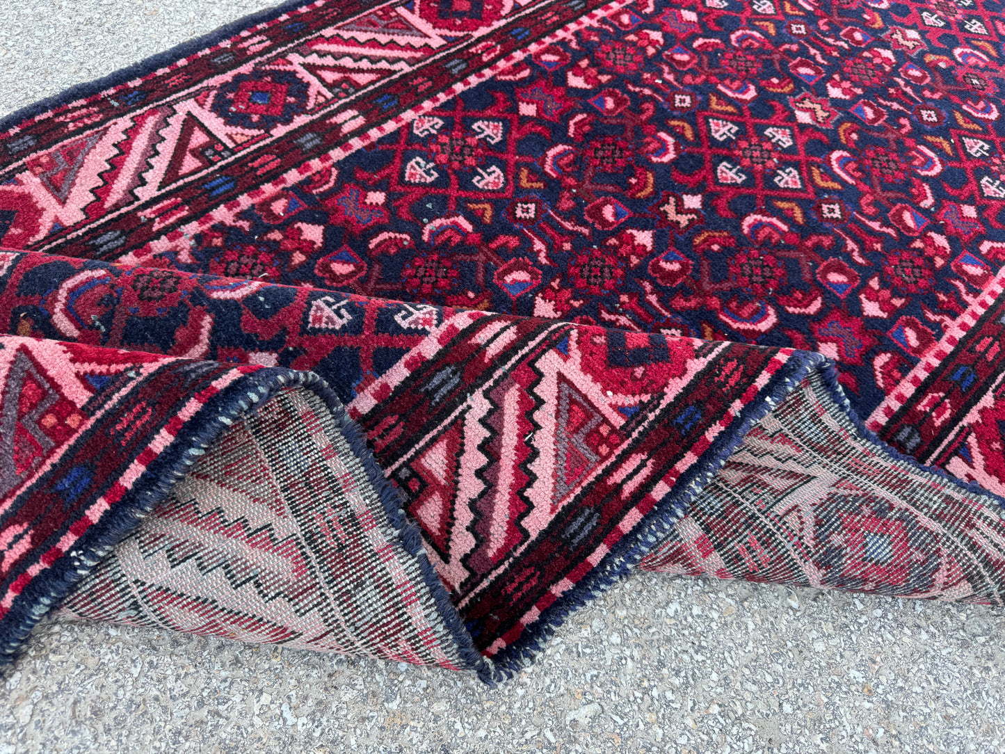 Rustic Wool Runner Rug 4x9 - sku1888