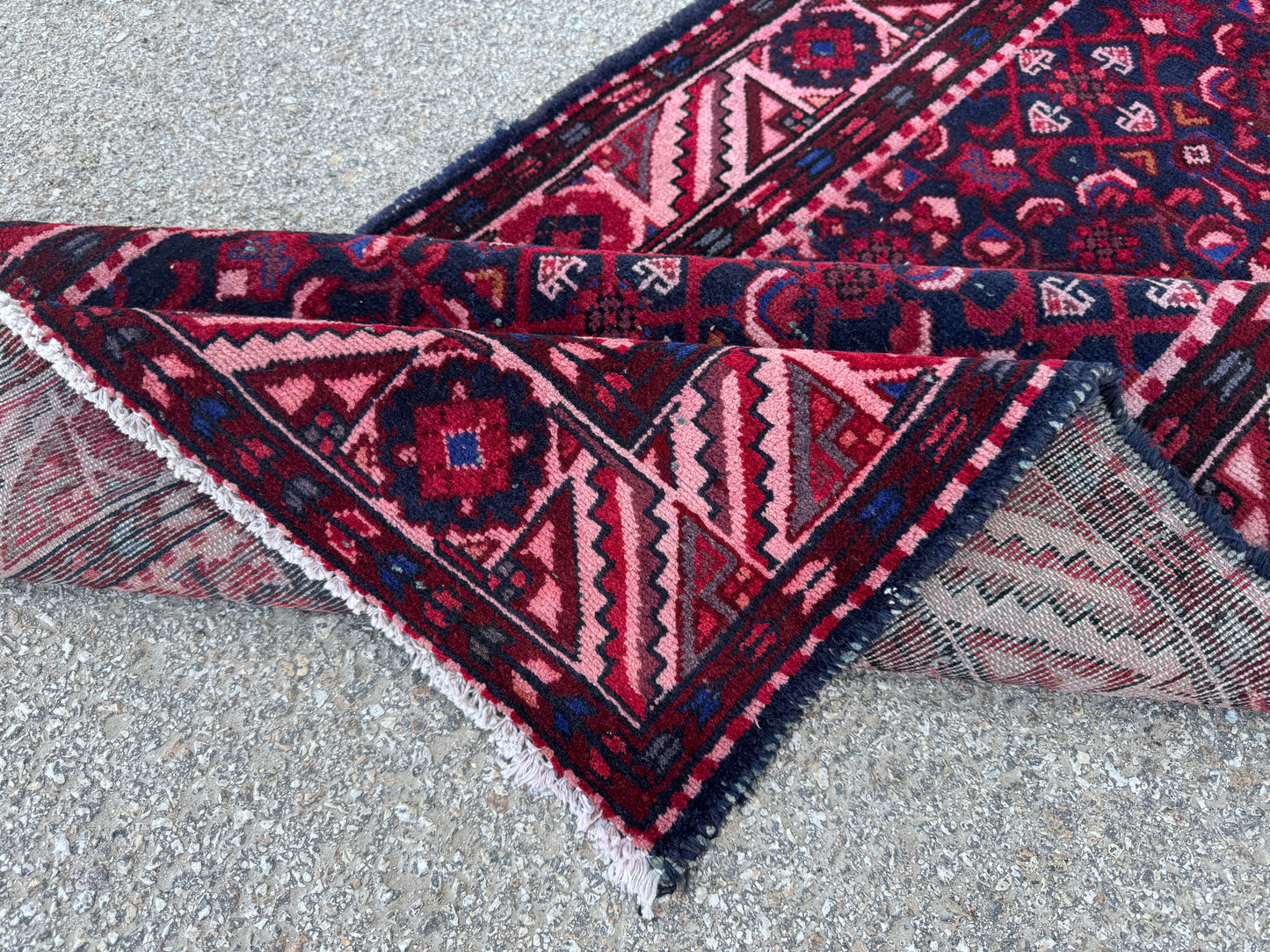 Rustic Wool Runner Rug 4x9 - sku1888