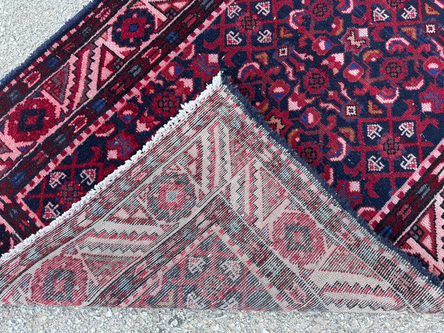 Rustic Wool Runner Rug 4x9 - sku1888