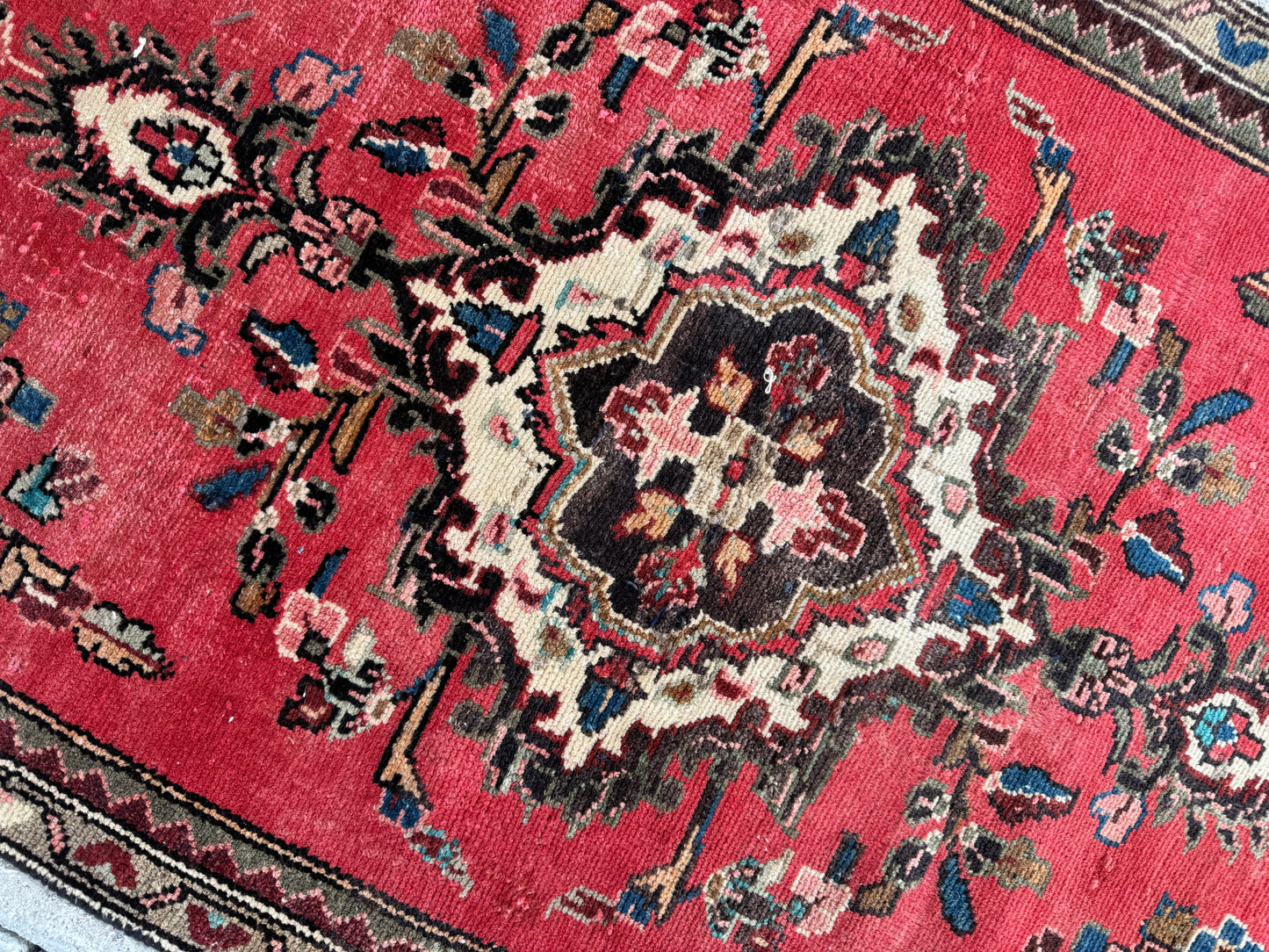 Vintage Runner Rug Wool 3x10 ft - sku1671