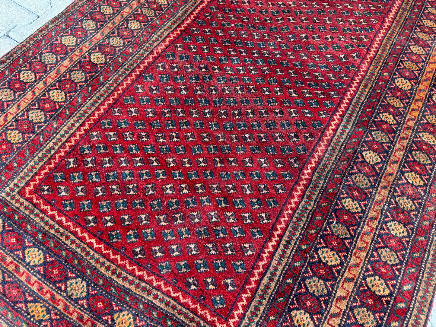 Vintage Hand Woven Runner Rug 3x9 ft - sku1684