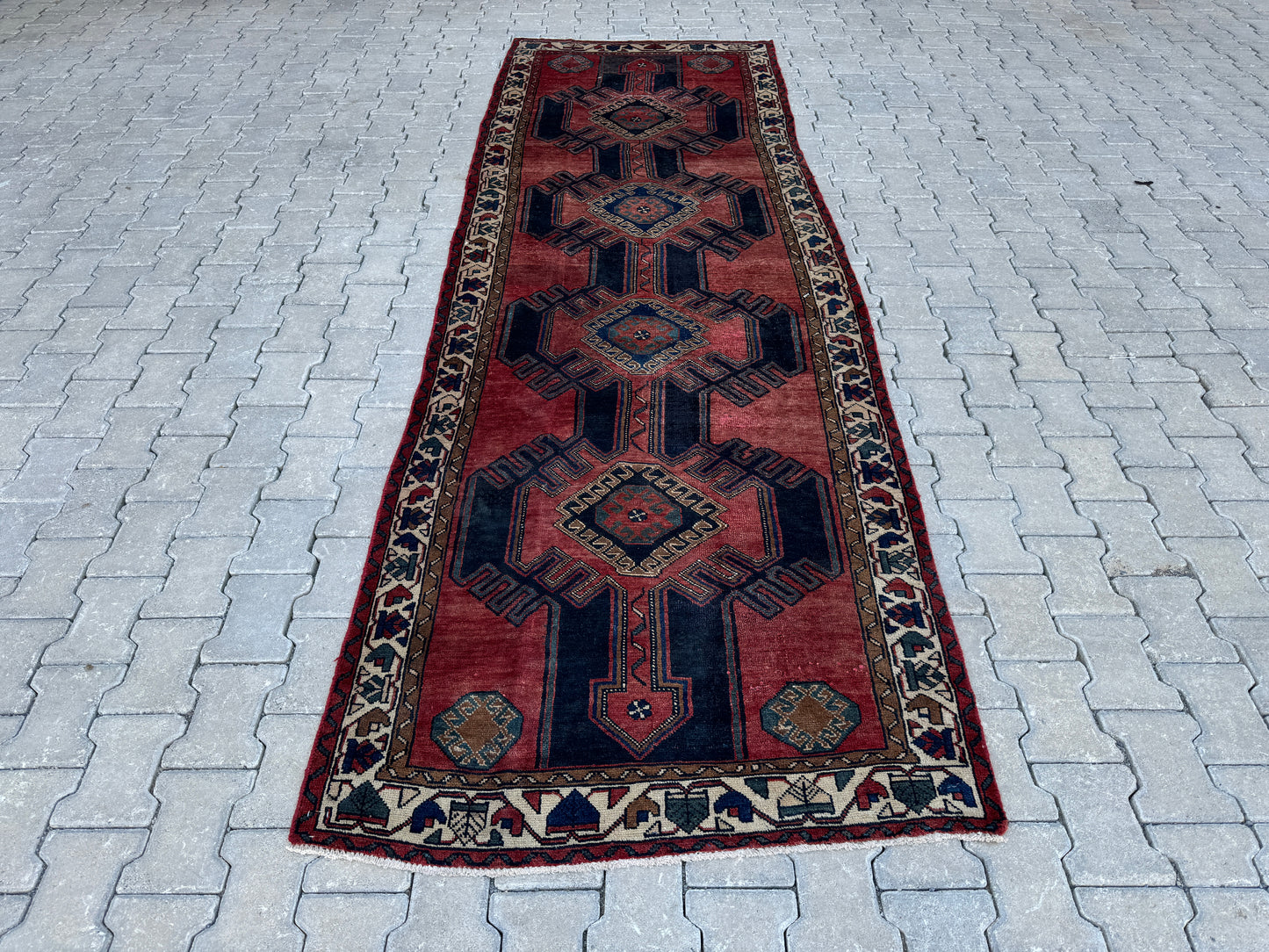 Vintage Runner Rug 4x11 ft - sku1673