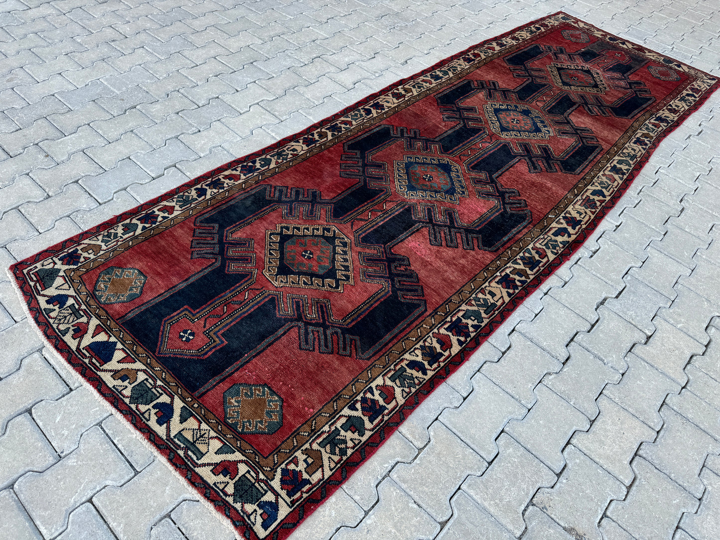 Vintage Runner Rug 4x11 ft - sku1673