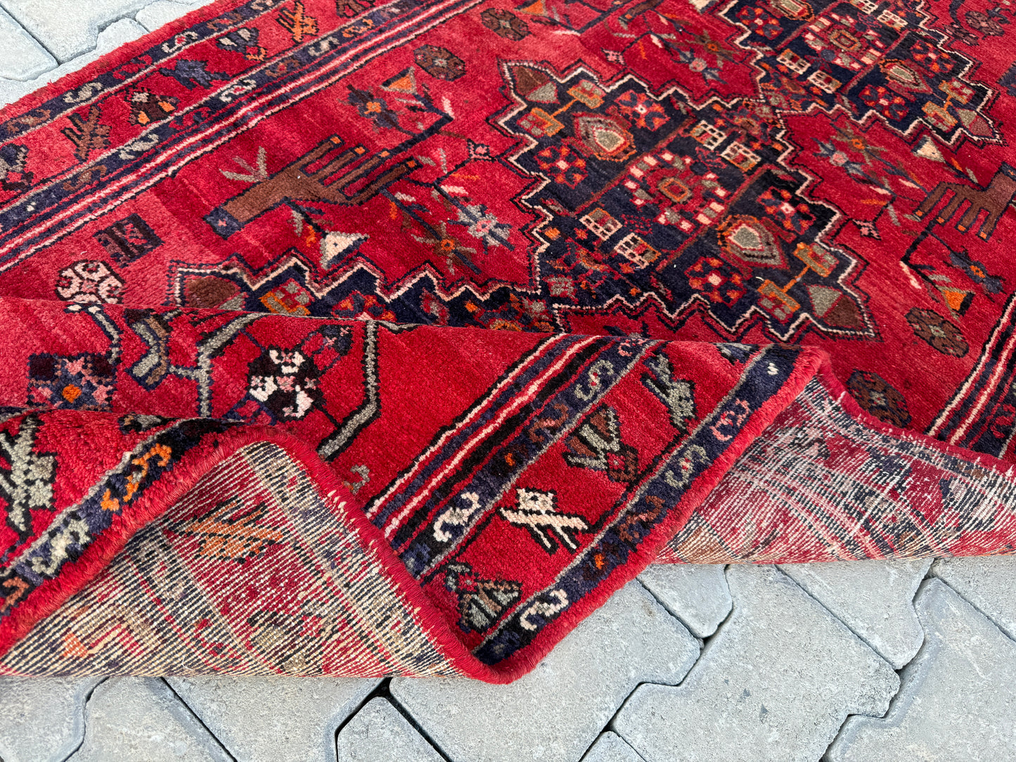 Vintage Runner Rug Wool 3x9 ft - sku1677