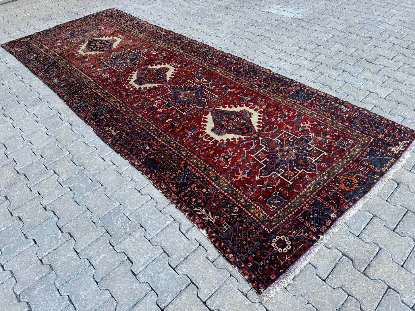 Vintage Handmade Runner Rug 5x12 ft - sku1688