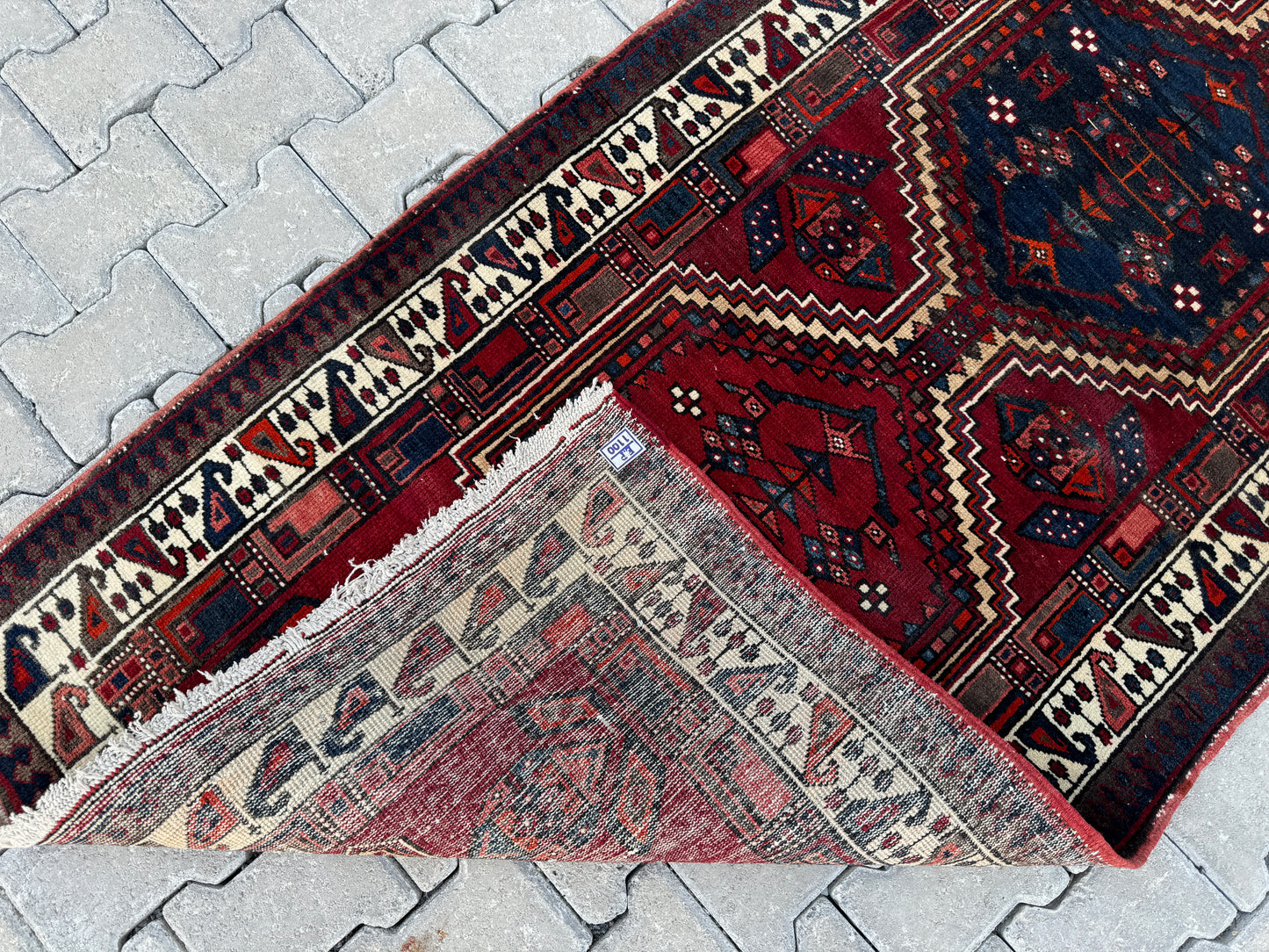 Vintage Long Wool Runner Rug 3x15 ft - sku1696