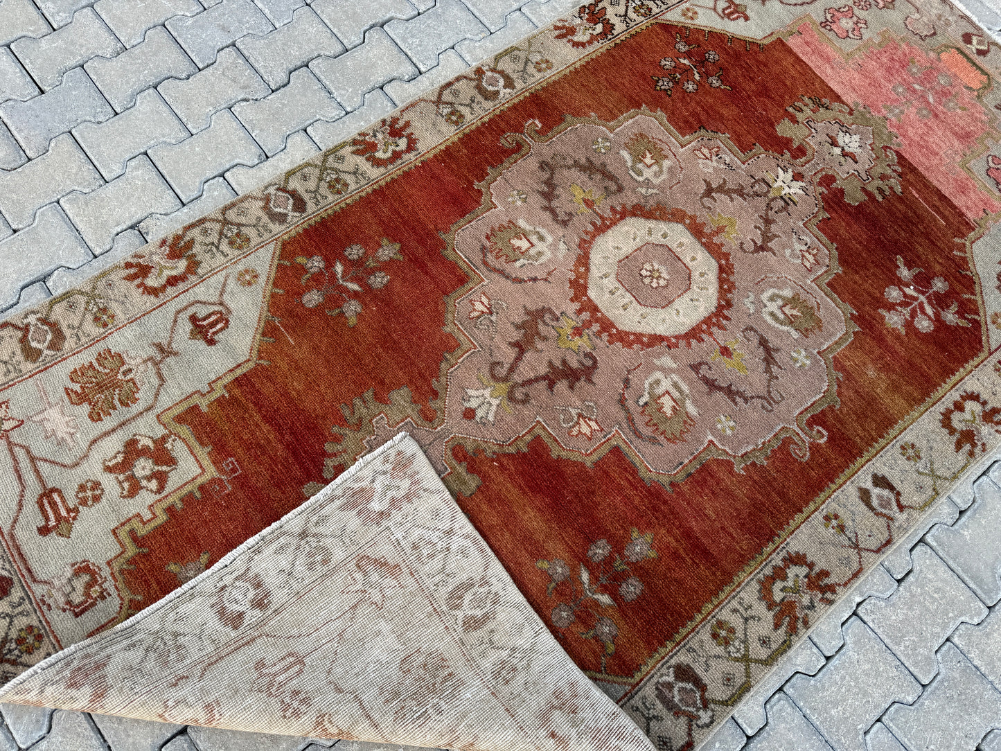 Vintage Anatolian Hand Made Rug 4x8 ft - sku293