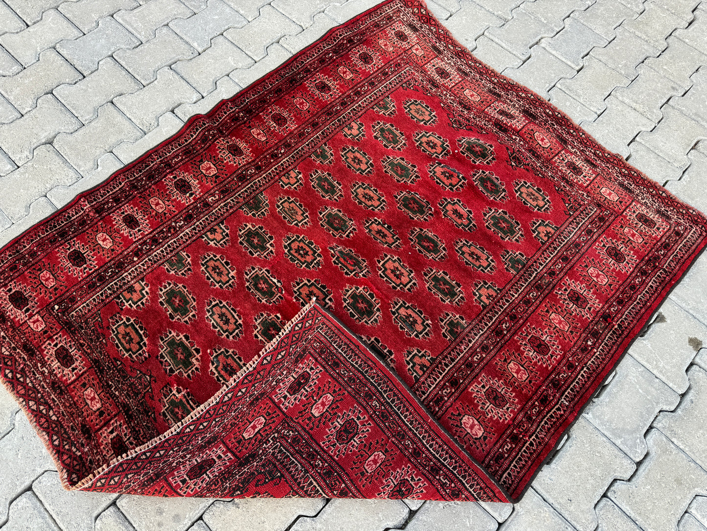 Turkmen Vintage Small Rug 4x5 ft - sku1049