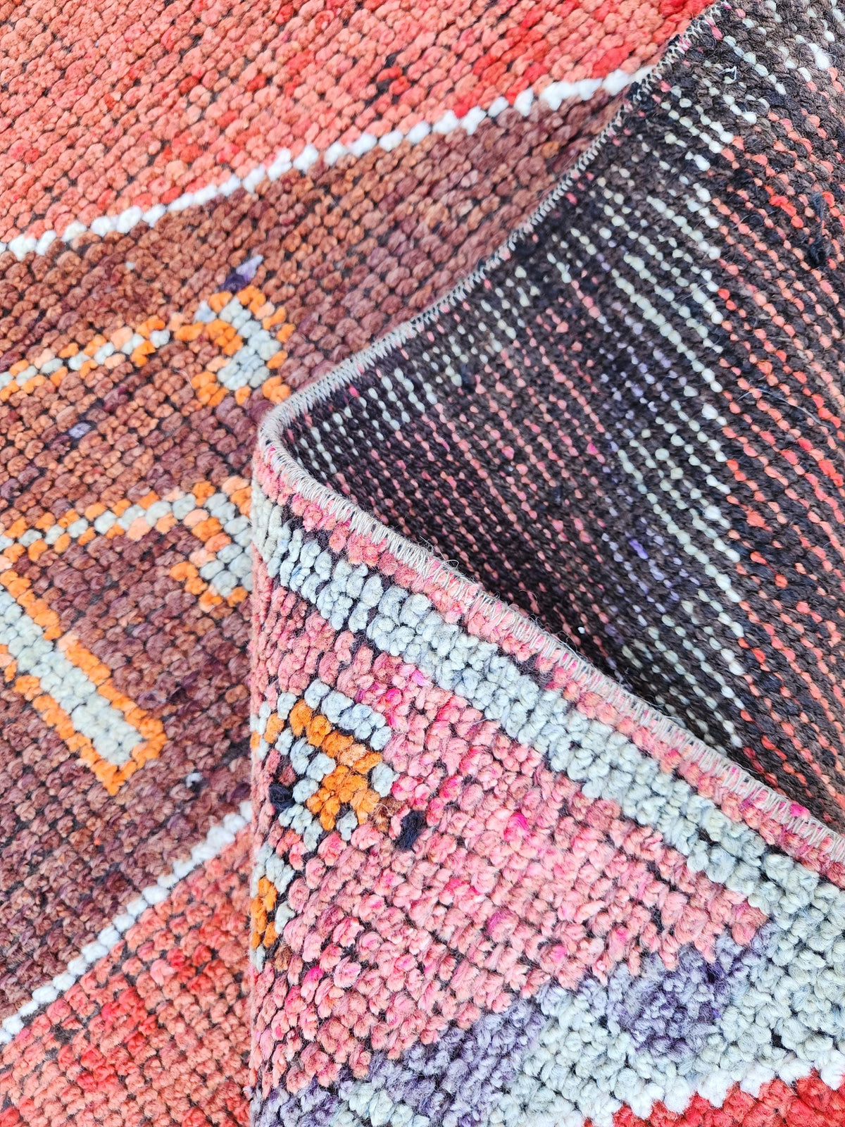 3x9 Natural Runner Rug, Kitchen Home Decor, Hand Knotted Up Cycled Wool