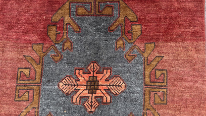 4x6 Small Decor Rug, Home Rustic Mini Decor, Up Cycled Wool