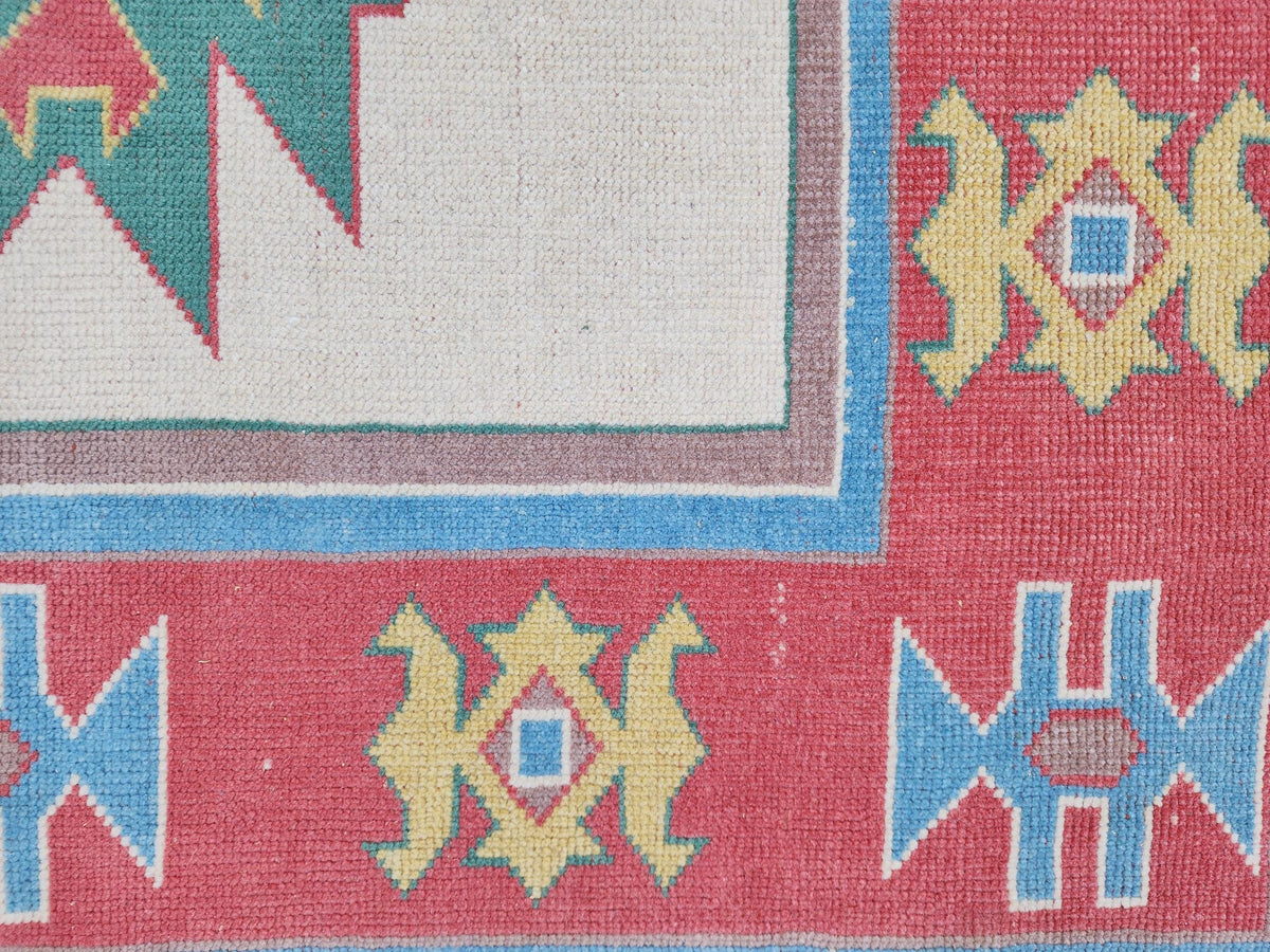 Hand Made Rug 4x6, Turkish Hand Knotted Rustic Carpet, Small Rustic Decor