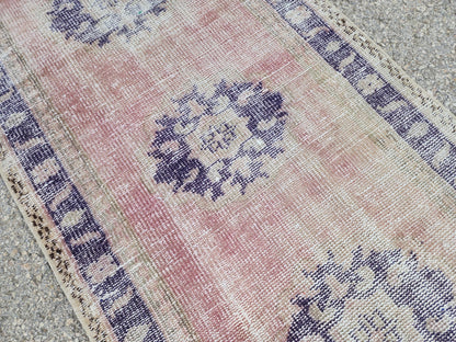 2x10 Hand Made Runner Rug, Turkish Oushak Carpet, Hallway Boho Decor