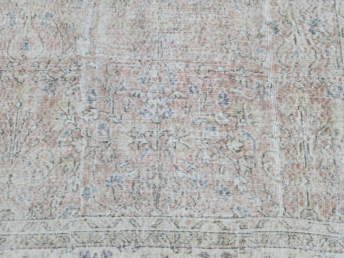 6x10 Turkish Rug, Boho Home Decor, Faded Pink Neutral Carpet