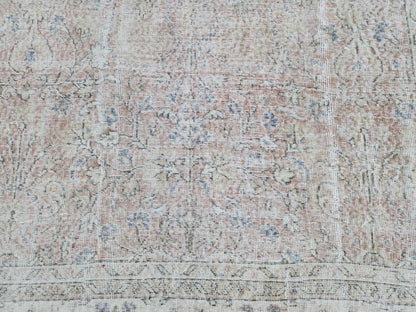 6x10 Turkish Rug, Boho Home Decor, Faded Pink Neutral Carpet