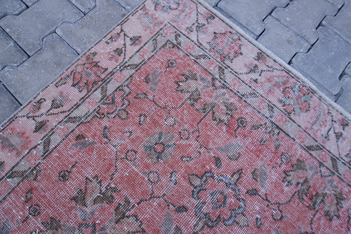 Boho Wool Rug 3x6: Home Decor, Oriental Rustic Carpet, Red Wool
