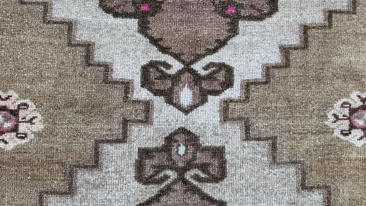 4x12 Natural Wool Runner Rug, Hand Made Rustic Decor, Up Cycled Wool