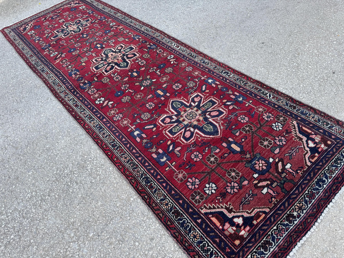 Hand Knotted Rustic 3x9: Persian Antique Red, Home Decor