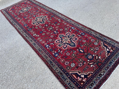 Hand Knotted Rustic 3x9: Persian Antique Red, Home Decor