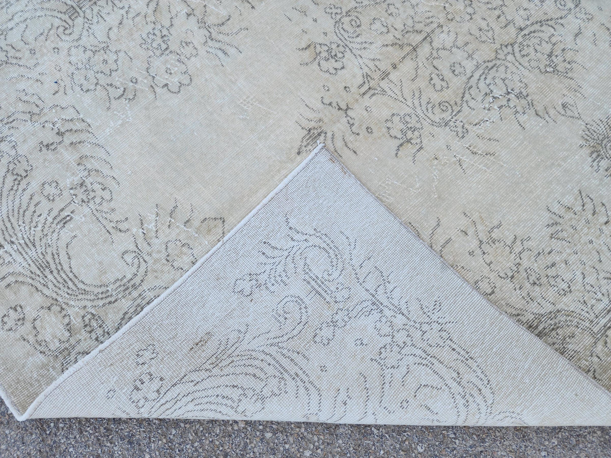 Handwoven Turkish Oushak Rug 6x8: Wool & Cotton Blend