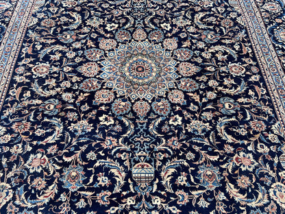 Vintage Oushak Rug 8x11: Hand Woven Turkish Wool Area Rug
