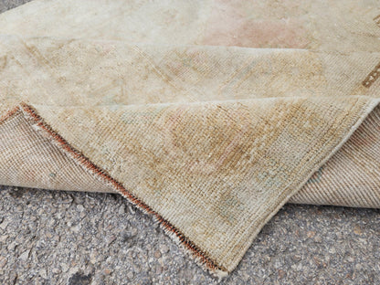 4x7 Neutral Wool Rug, Turkish Wool Anatolian Hand Made, Home Kitchen and Entryway Decor