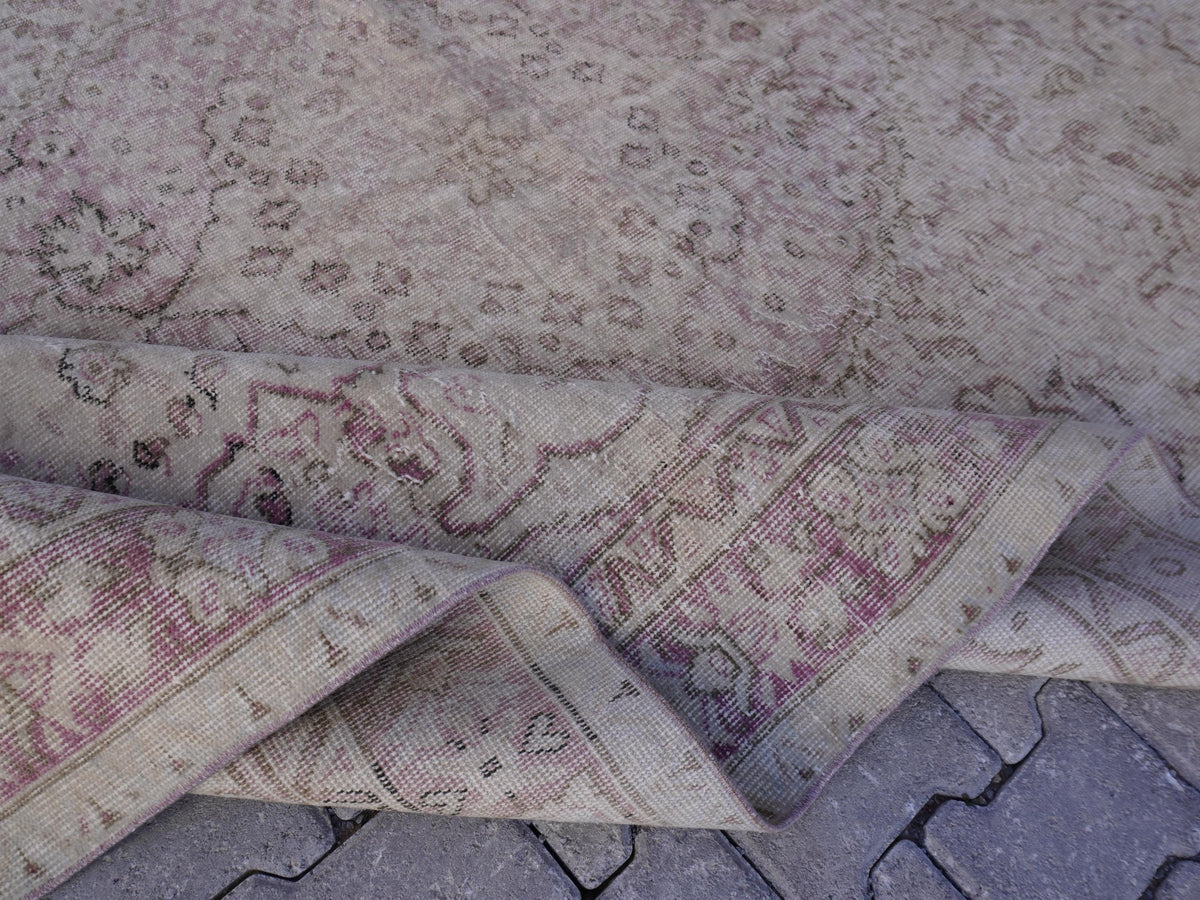 6x10 Neutral Area Rug, Bohemian Home Decor, Beige Hand Made