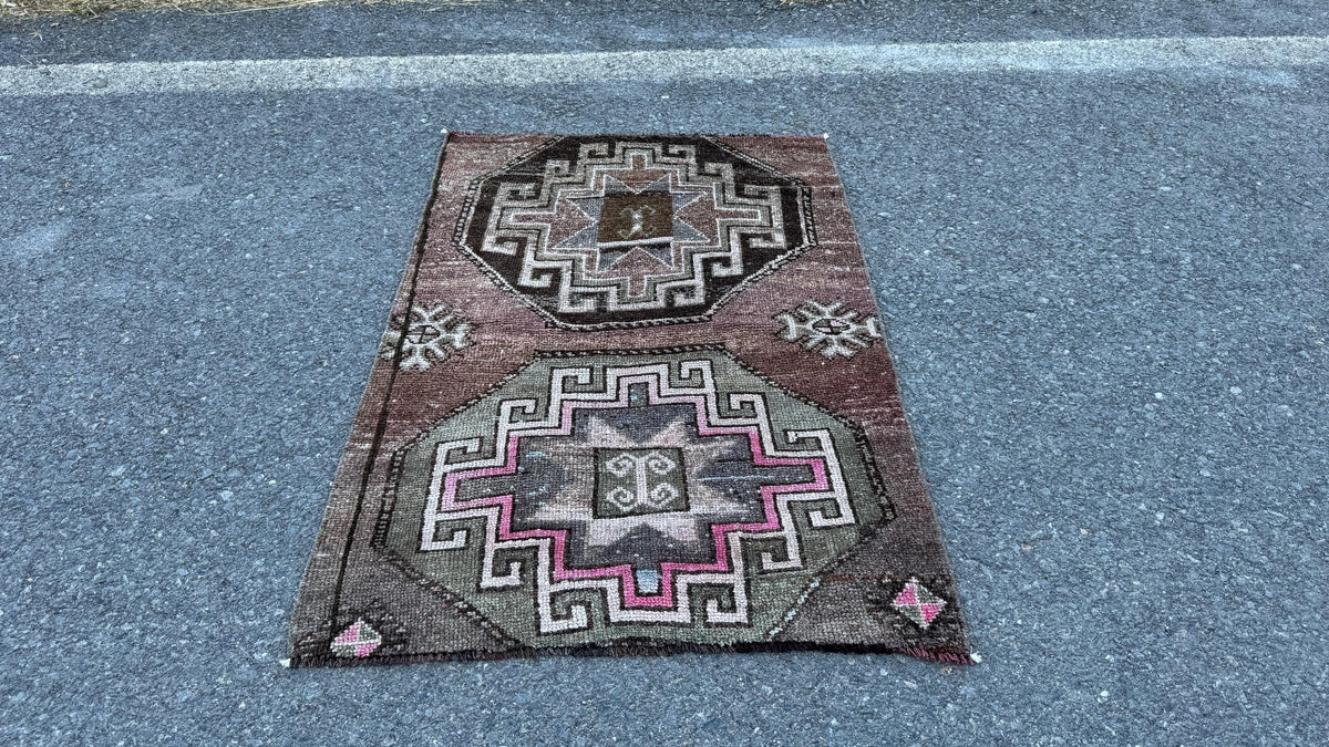 3x4 Small Area Rug, Living Room Decor, Gift For Mom, Rustic Home Mini Decor
