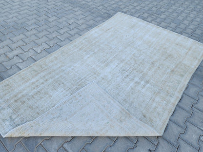 5x8 Beige Area Rug, Living Room Hand Made Carpet, Home Natural Decor