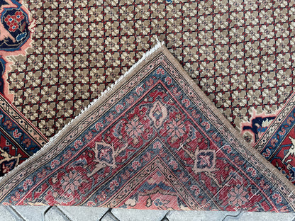 Antique Persian Rug 5x9: Hand-Knotted Wool Carpet, Boho Home Decor