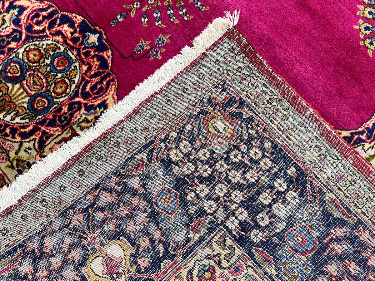 8×11 Vintage Wool Rug, Hand Knotted, Natural Oriental Traditional Kayseri Carpet