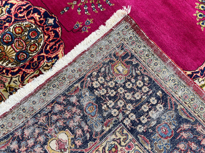 8×11 Vintage Wool Rug, Hand Knotted, Natural Oriental Traditional Kayseri Carpet