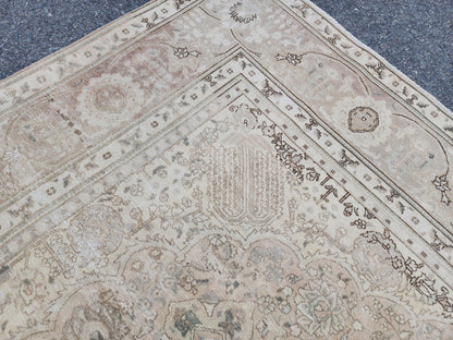 9x12 Neutral Wool Area Rug, Oversized Living Room Decor, Beige And Brown