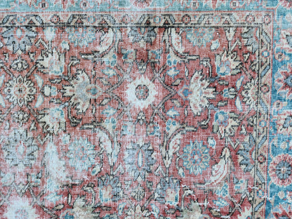 Handwoven Turkish Oushak Rug 5x8: Wool & Cotton Antique Style
