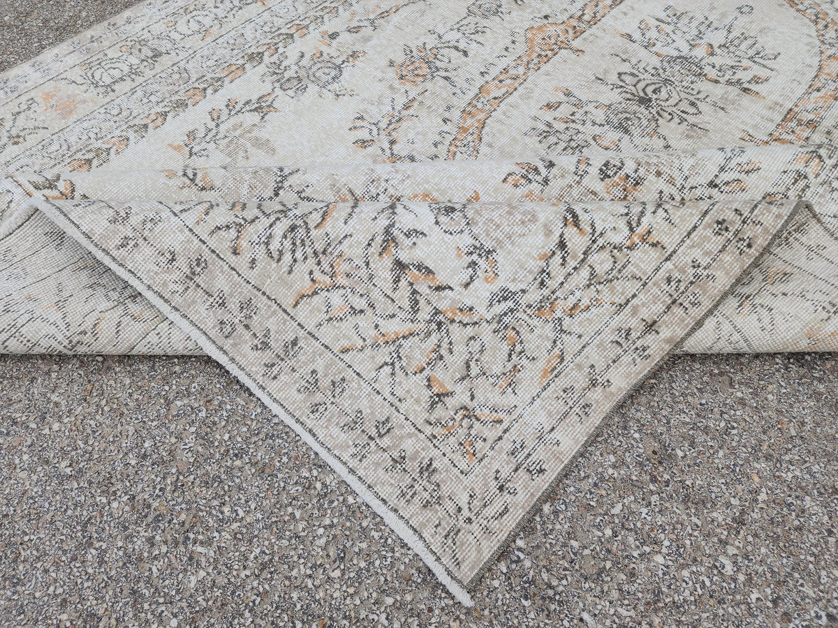 Oushak Rug 6x10, Turkish Hand Made Wool Carpet, Medallion Design