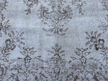 Handwoven Turkish Oushak Rug: Wool & Cotton Blend, Isparta Design