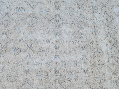 Hand Knotted Wool Rug 6x9: Turkish Isparta Beige Color