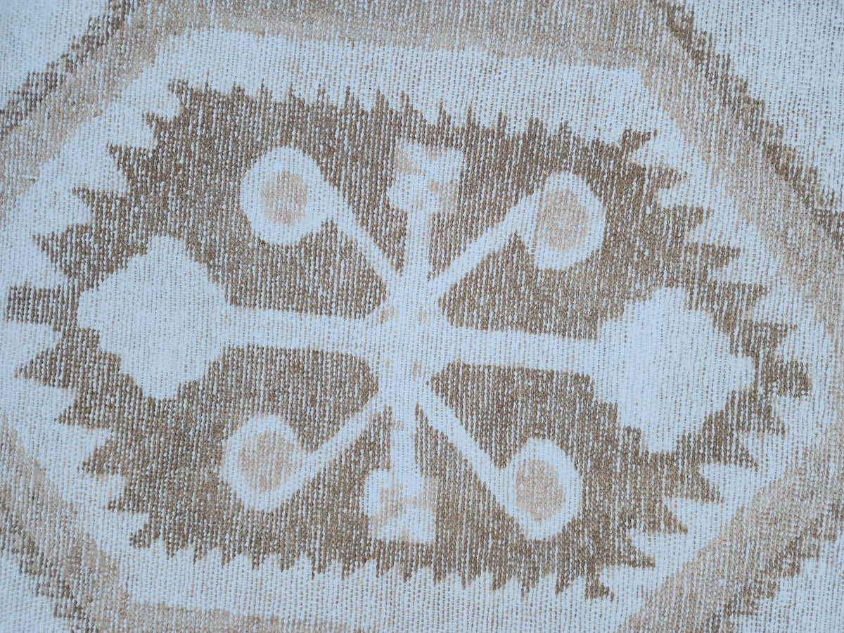 3x13 Neutral Turkish Runner Rug: Beige Rustic Hallway Decor