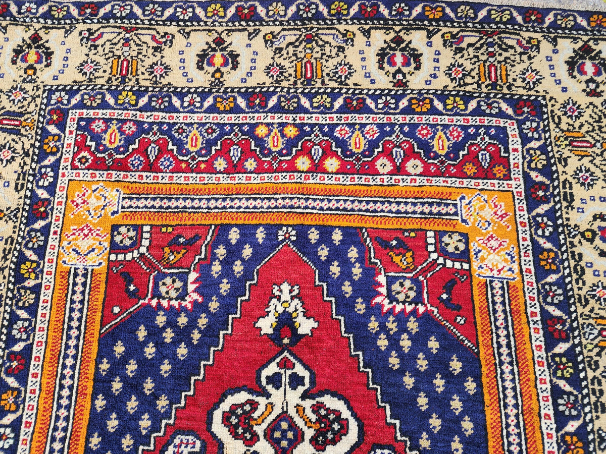 5x8 Hand Made Area Rug, Oriental Turkish Hand Made Decor, Rustic Home Decor