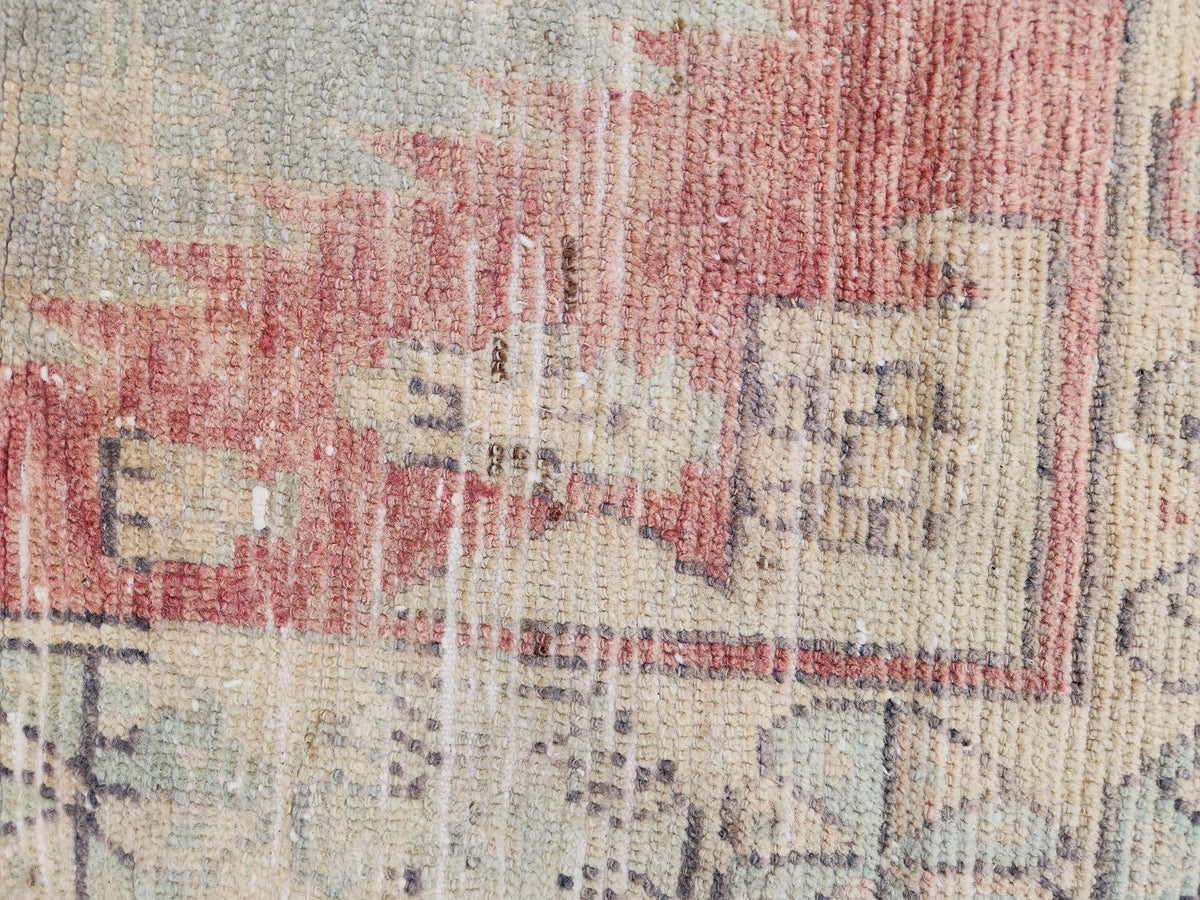 3x8 Vintage Anatolian Rug, Turkish Boho Hand Made Carpet, Hallway Runner