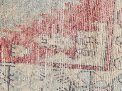 3x8 Vintage Anatolian Rug, Turkish Boho Hand Made Carpet, Hallway Runner