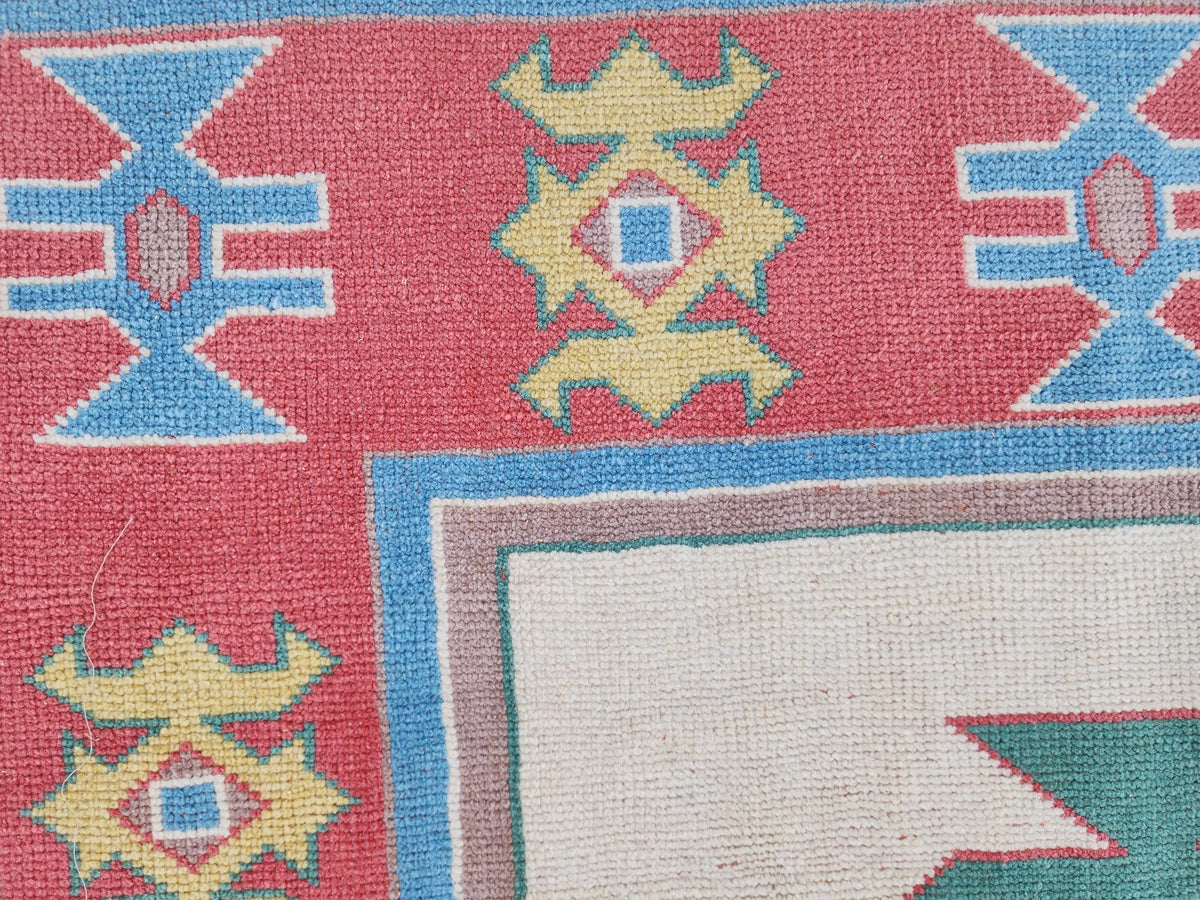 Hand Made Rug 4x6, Turkish Hand Knotted Rustic Carpet, Small Rustic Decor
