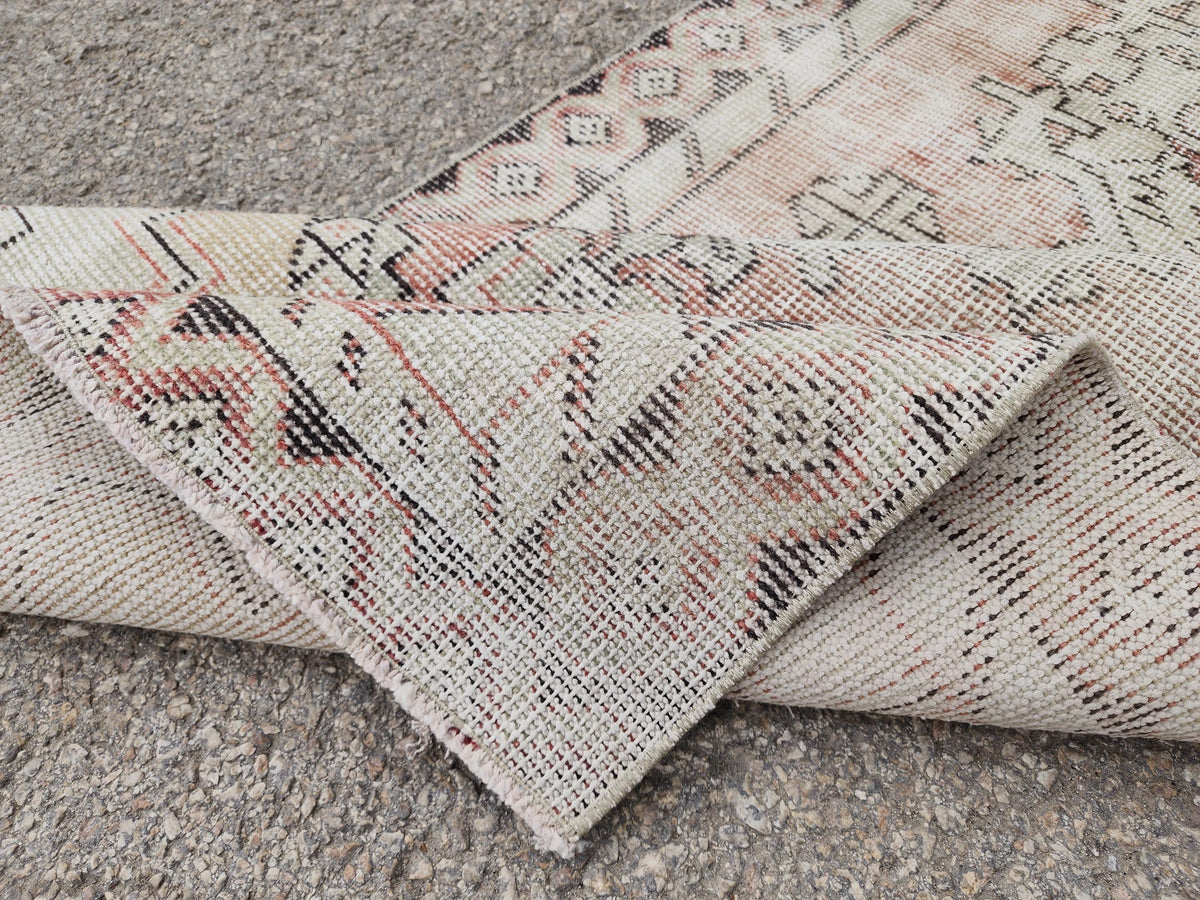 Vintage Anatolian Area Rug 2.6x9.2 ft, Turkish Hand Made Oriental Boho Carpet, Living room Runner