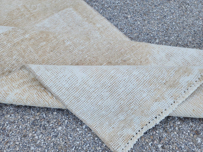 2x13 Neutral Turkish Runner Rug: Boho Hallway Decor
