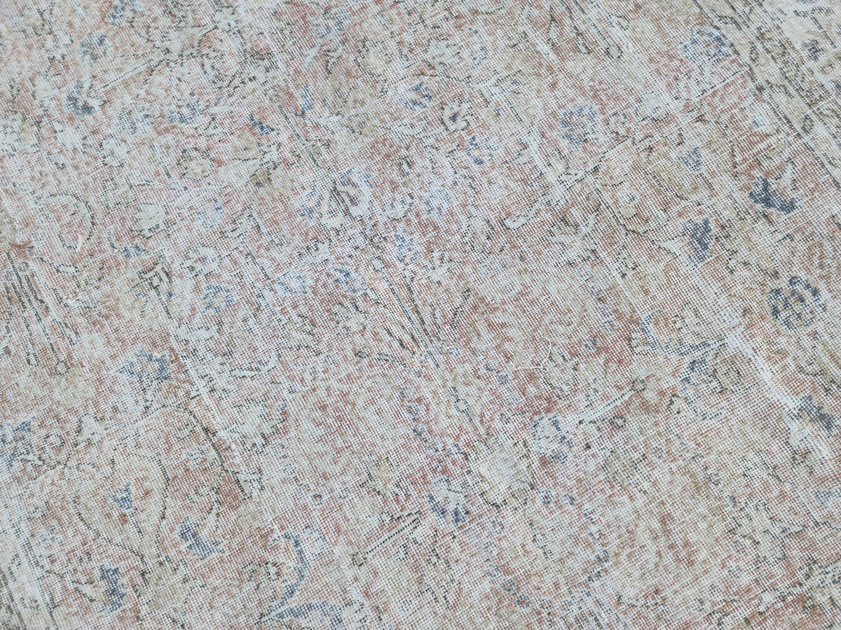 6x10 Turkish Rug, Boho Home Decor, Faded Pink Neutral Carpet