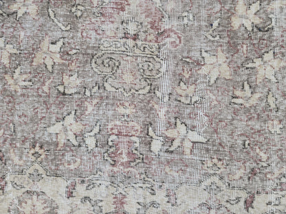 6x9 Turkish Oushak Wool Rug: Hand Knotted Beige Bohemian Decor