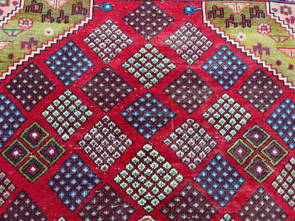 4x6 Vintage Oushak Rug: Handmade Turkish Small Rug