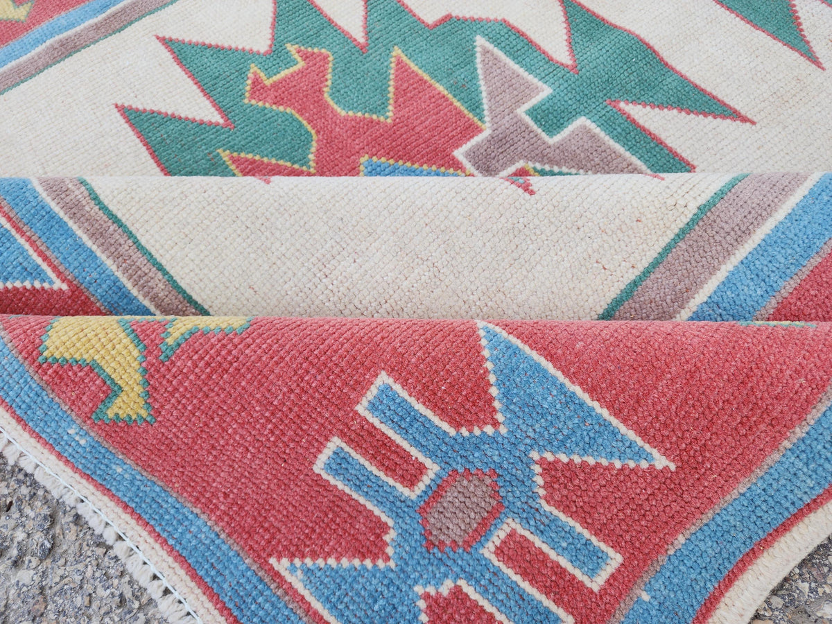 Hand Made Rug 4x6, Turkish Hand Knotted Rustic Carpet, Small Rustic Decor