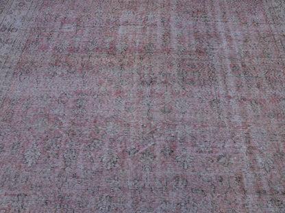 6x10 Turkish Rug, Faded Red Wool, Oriental Home Living Room Decor