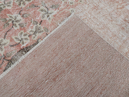 Handwoven Turkish Oushak Rug: Bohemian Wool & Cotton Area Rug (3.4x6.7)