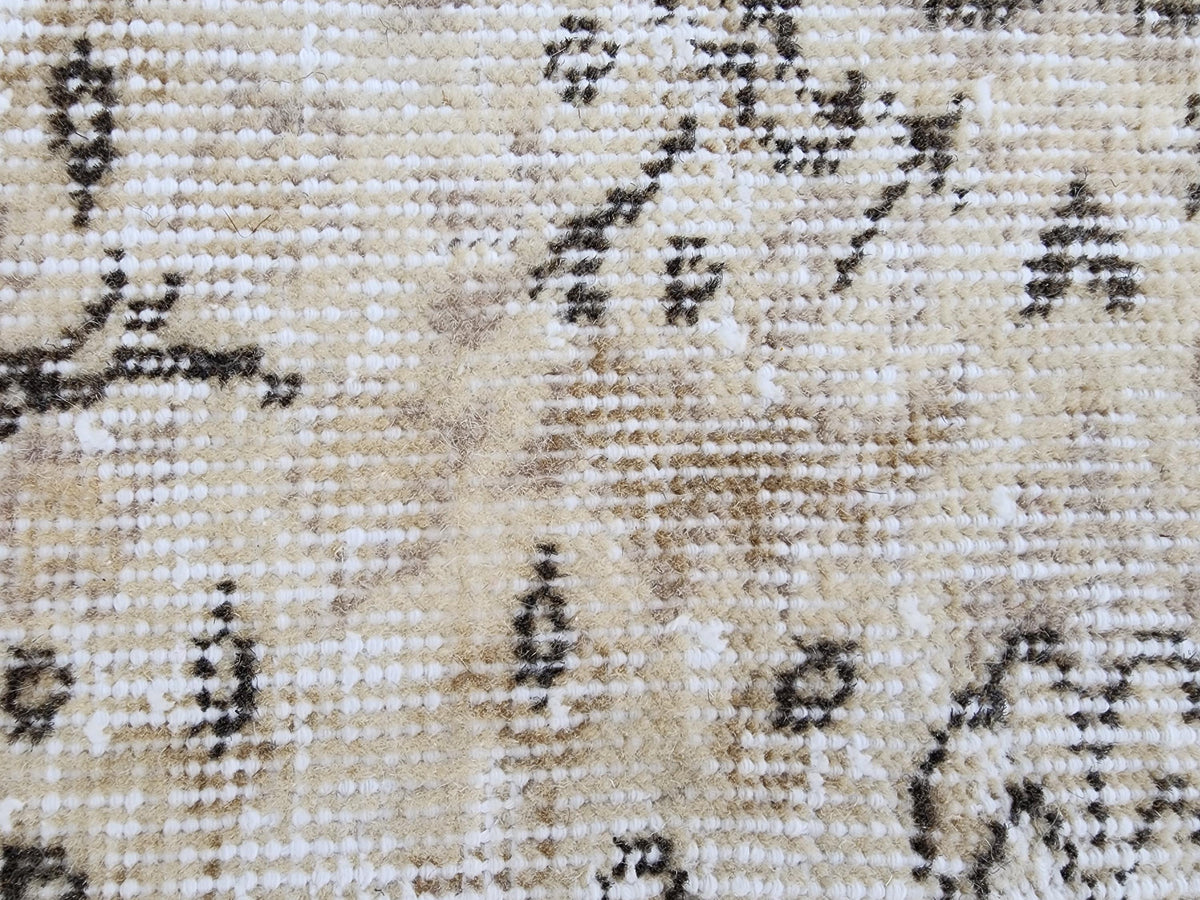 Vintage Rug 5x9, Turkish Hand Knotted, Muted Neutral Area Rug, Handmade Anatolian